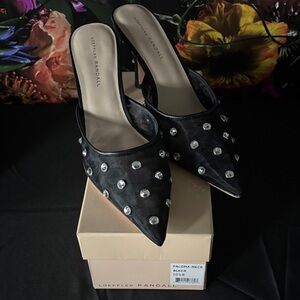 Loeffler Randall Black Crystal Embellished Heels